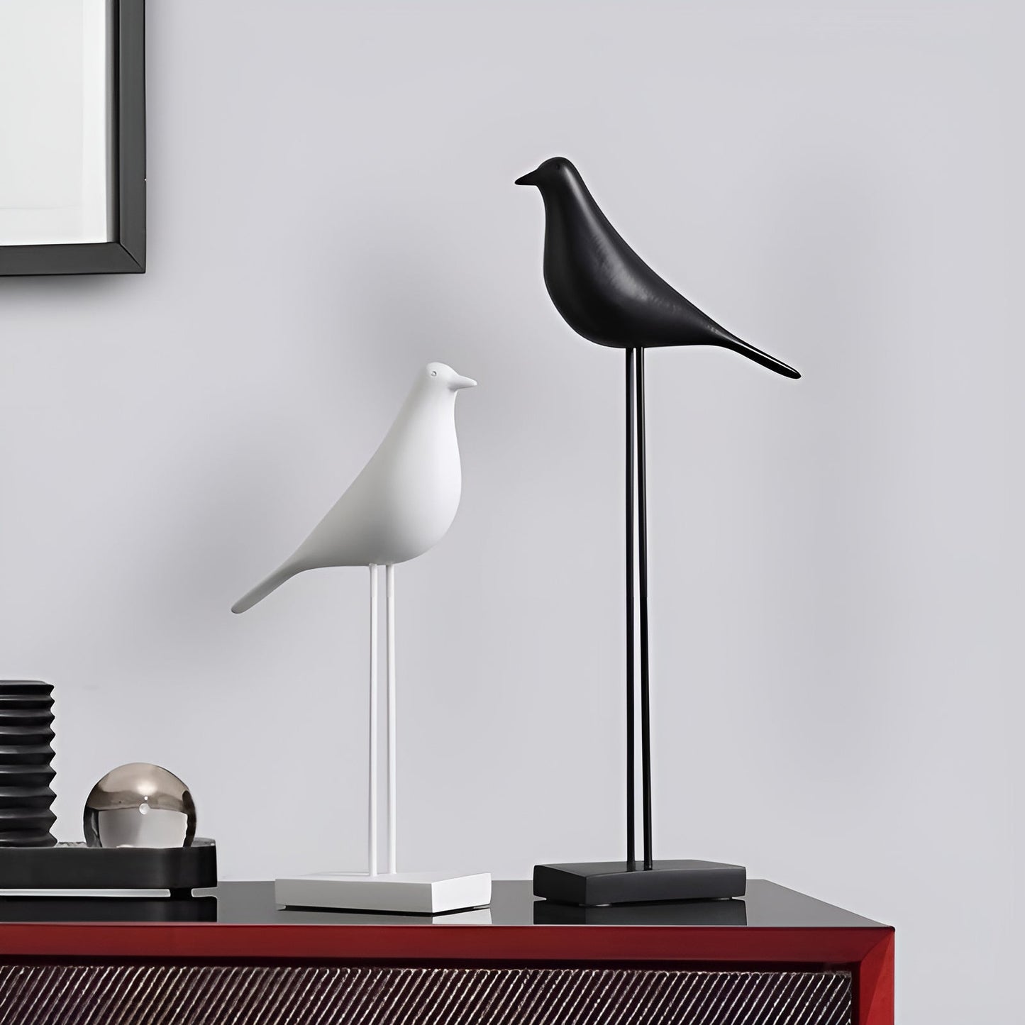 Metal Bird Figurine With Smooth Finish