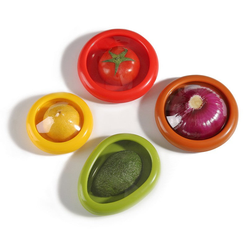 Modern Plastic Food Storage Pods With Transparent Tops