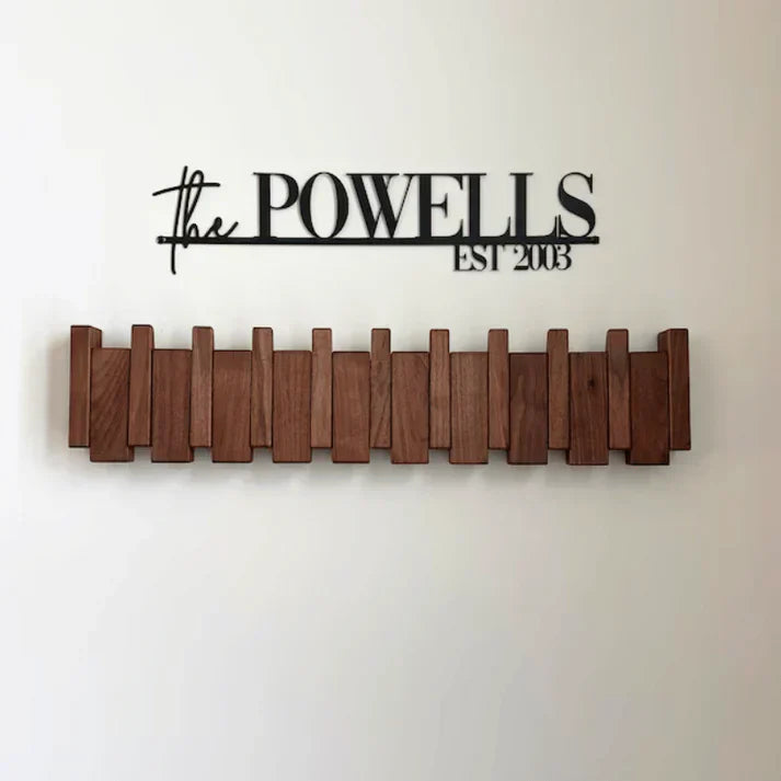 Minimalist Wooden Wall-Mounted Coat Rack