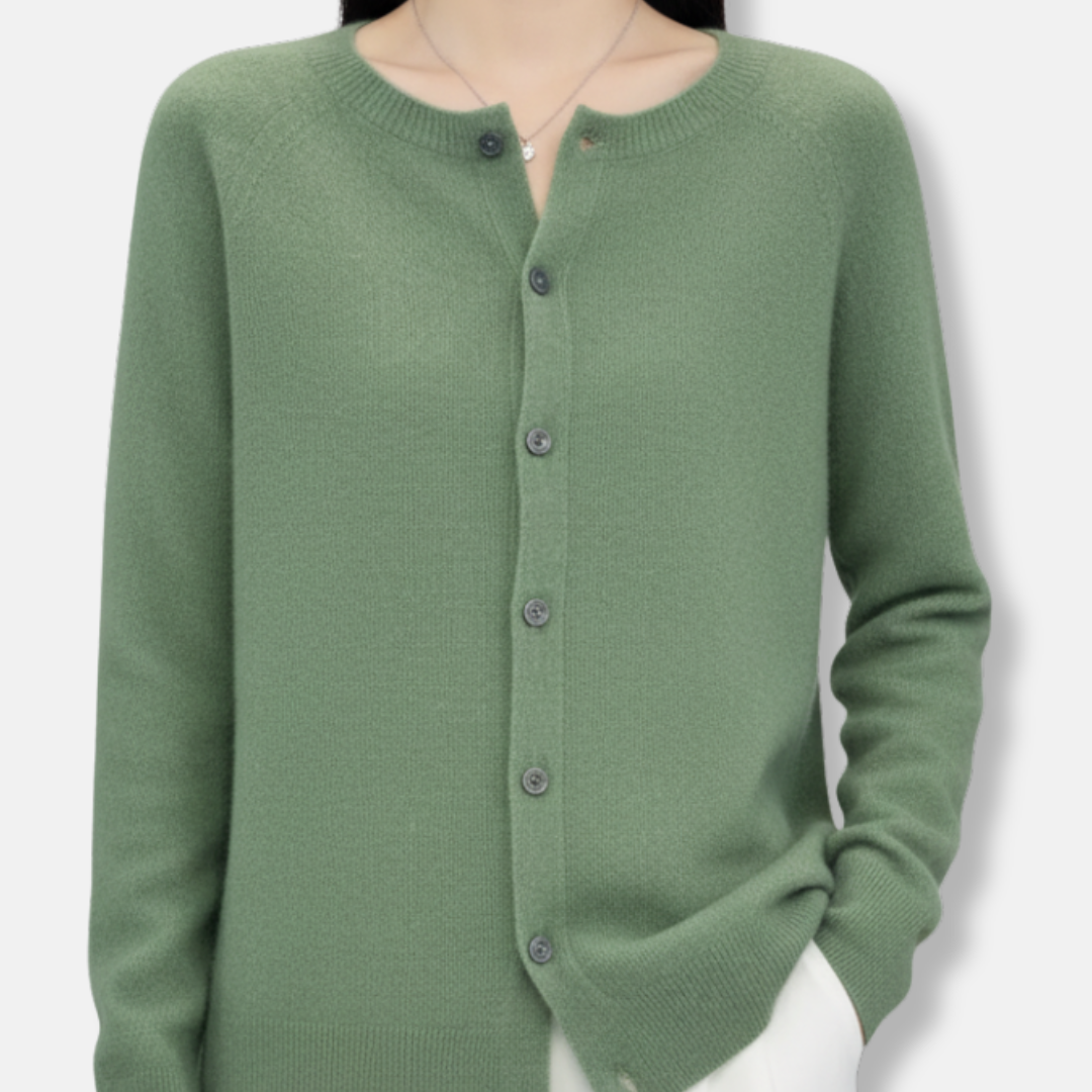 Isla Regular Fit Cardigan Sweater | Button Front Ribbed Sweater