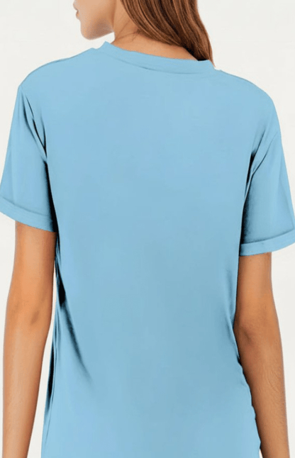 ZORELLA – Dandelion Print Crew Neck T-Shirt in Soft Cotton VIP