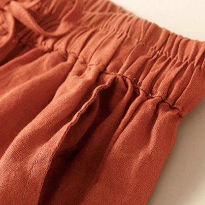 Relaxed Drawstring Shorts with Elegant Lace-Trimmed Hem
