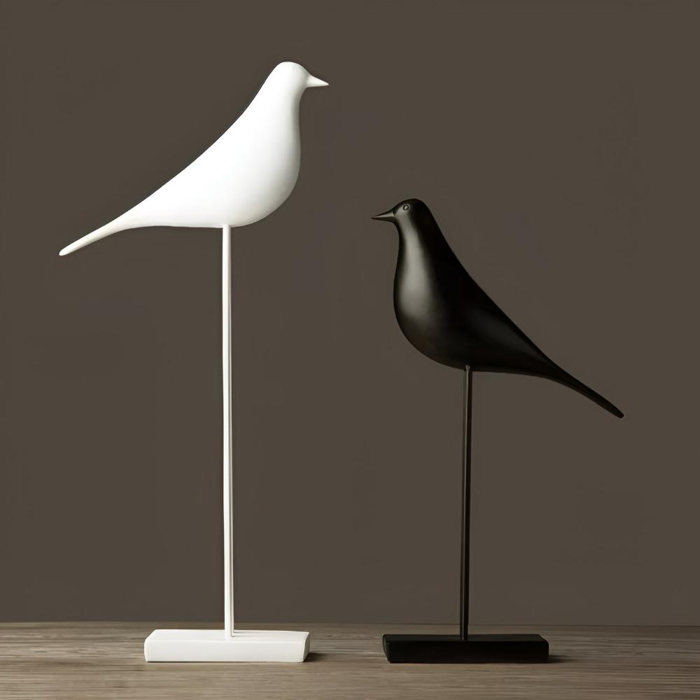 Metal Bird Figurine With Smooth Finish