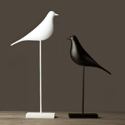 Metal Bird Figurine With Smooth Finish