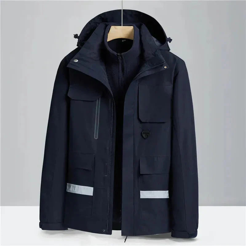 Theodore Relaxed Fit 2 Piece Set Jacket | Hooded Pockets Outdoor 2 Piece Set Jacket