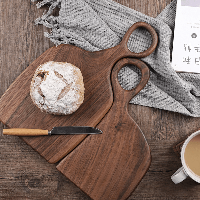 Walnut Wood Cutting Board with Rounded Handle