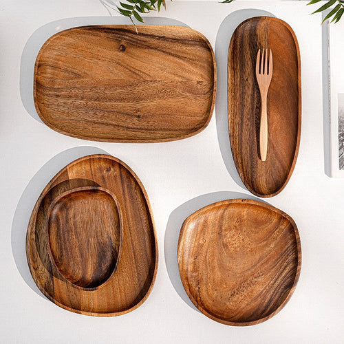 Minimalist Acacia Wood Serving Tray