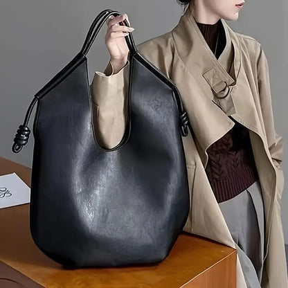 Rosie Slouchy Tote Bag | Knotted Detail Top Handle Tote Bag