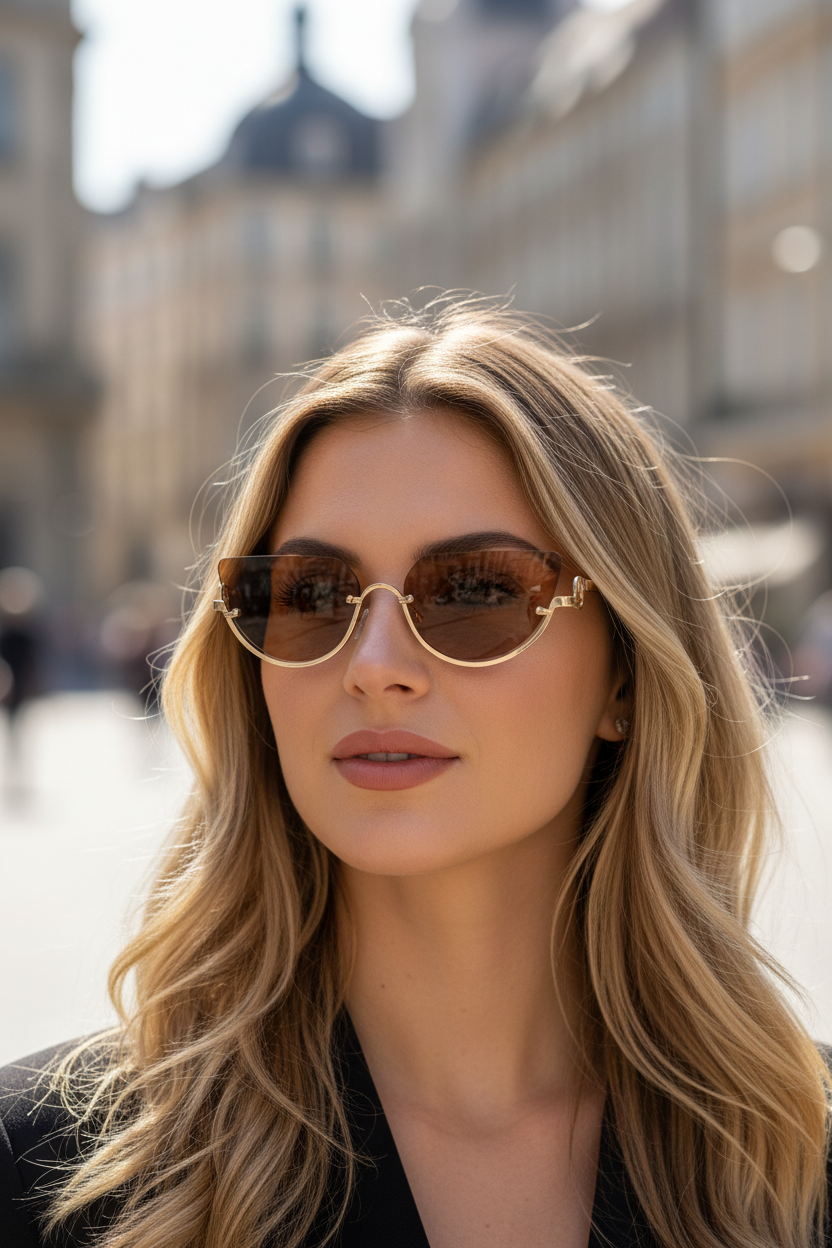 ZOÉVA – Cat Eye Sunglasses with UV400 Protection & Lightweight Metal Frames VIP