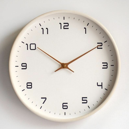 Minimalist Wall Clock With Simple Black Numerals