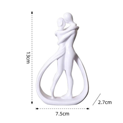 Resin Couple Figurine With Glossy Finish