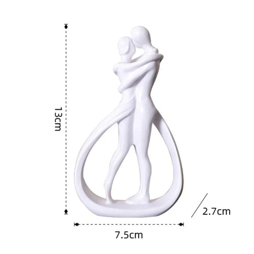 Resin Couple Figurine With Glossy Finish