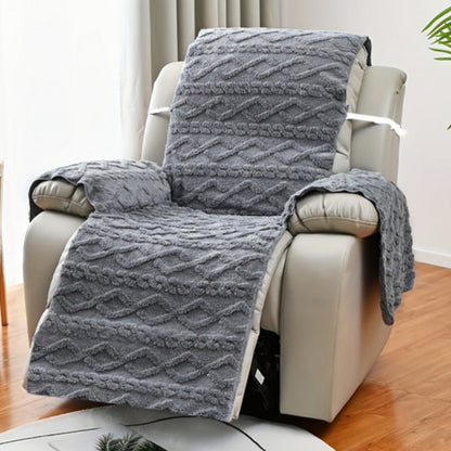 Contemporary Diamond Pattern Recliner Slipcover