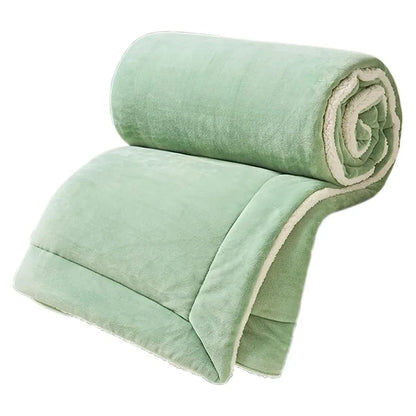 Cozy Sherpa Flannel Throw Blanket