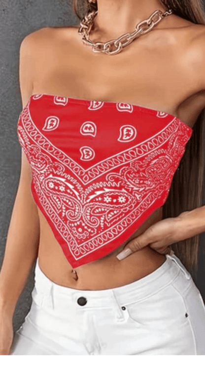 ZÉPHIRA - Women’s Paisley Bandana Bandeau Top VIP