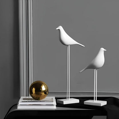 Metal Bird Figurine With Smooth Finish