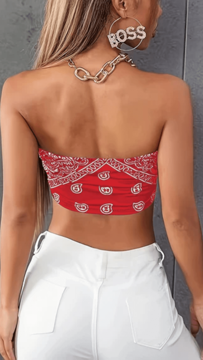 ZÉPHIRA - Women’s Paisley Bandana Bandeau Top VIP