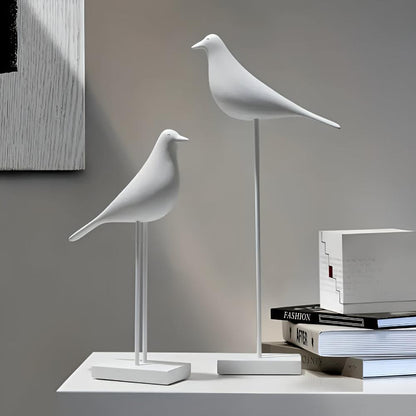Metal Bird Figurine With Smooth Finish