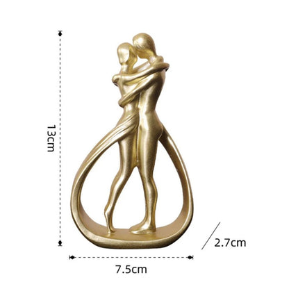 Resin Couple Figurine With Glossy Finish