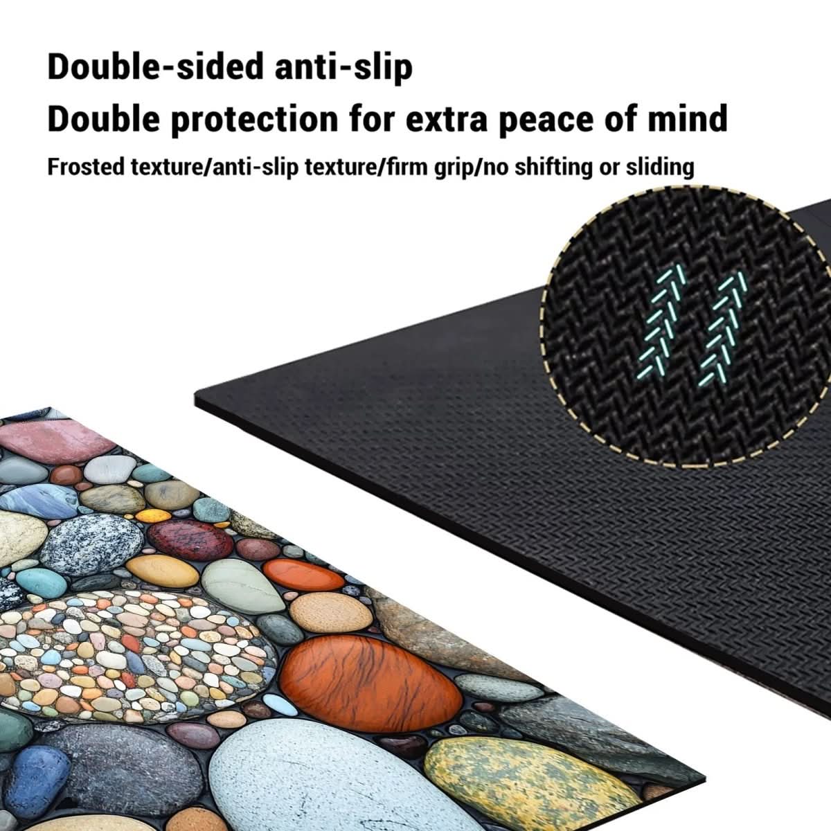 Eclectic Stone-Like Textured Bath Mat