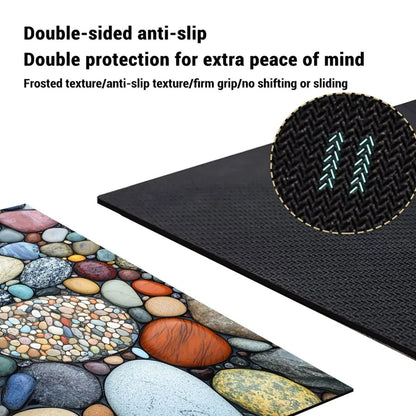 Eclectic Stone-Like Textured Bath Mat