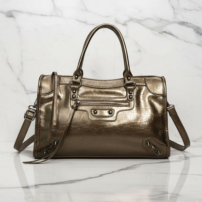 Riley Urban Shoulder Bag | Zip-Detail Moto City Bag