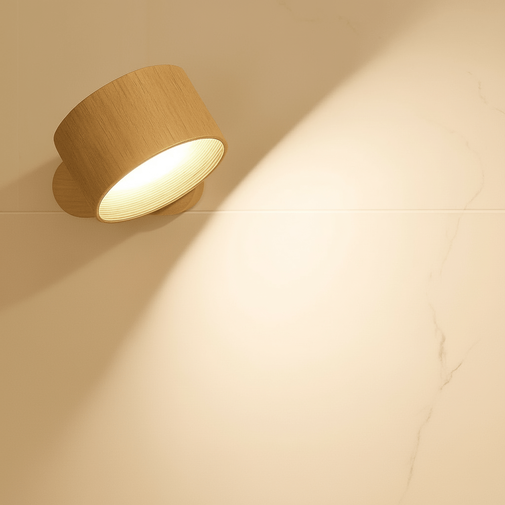 Scandinavian Wall Lamp With Natural Wood Finish