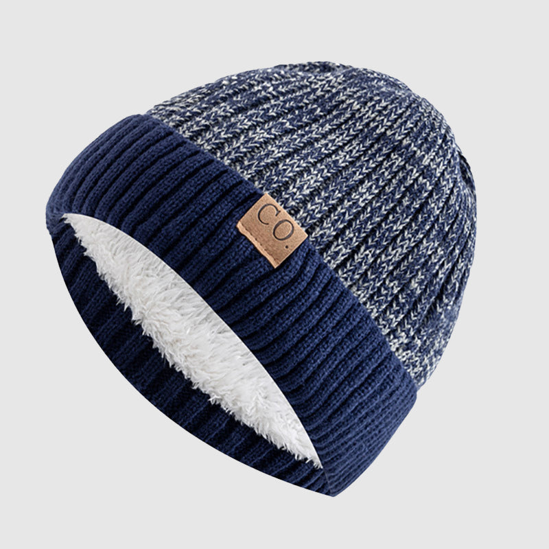 Leo Snug Fit Beanie | Marled Ribbed Lined Beanie
