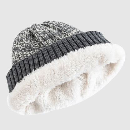 Leo Snug Fit Beanie | Marled Ribbed Lined Beanie