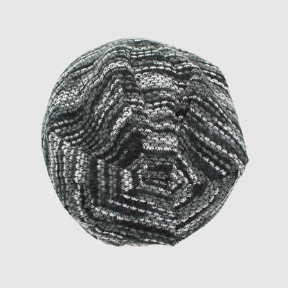 Oliver Slouchy Beanie | Striped-Lined Knit Beanie