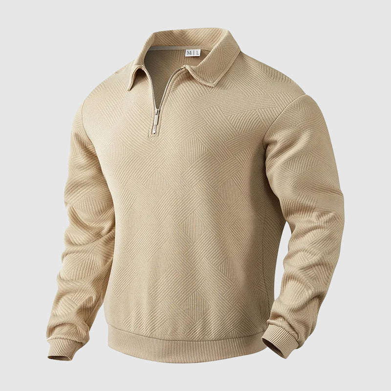 Oliver Regular Fit Polo Sweater | Collared Long Sleeve Hip-Length Polo Sweater