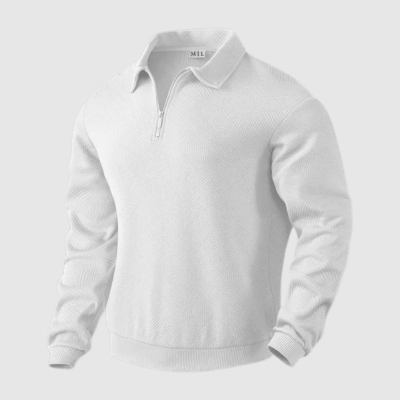 Oliver Regular Fit Polo Sweater | Collared Long Sleeve Hip-Length Polo Sweater
