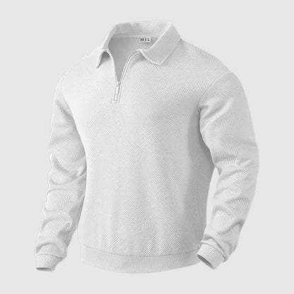 Oliver Regular Fit Polo Sweater | Collared Long Sleeve Hip-Length Polo Sweater