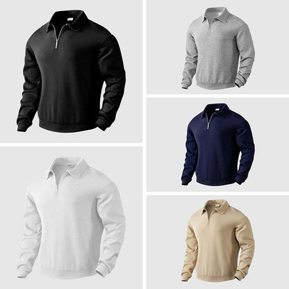 Oliver Regular Fit Polo Sweater | Collared Long Sleeve Hip-Length Polo Sweater