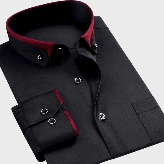 Joshua Slim Fit Dress Shirt | Collared Long Sleeve Dress Shirt