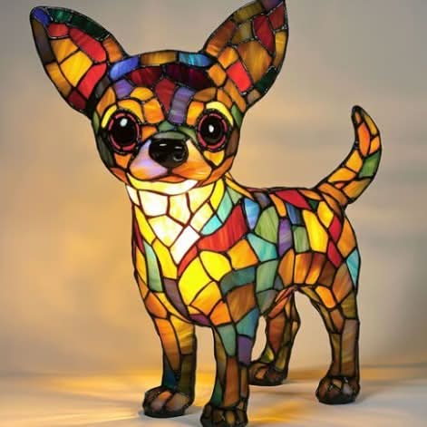 Art Deco Stained Glass Table Lamp