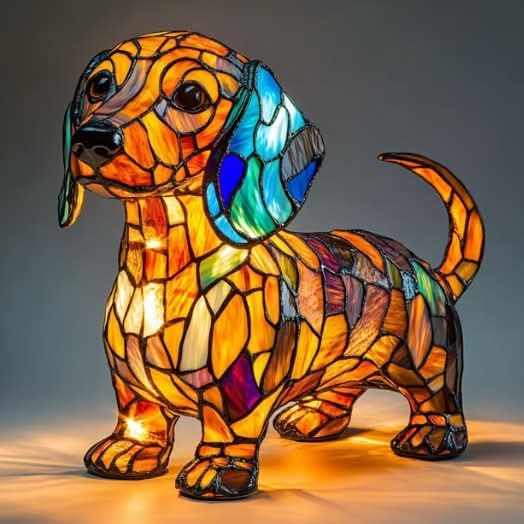 Art Deco Stained Glass Table Lamp