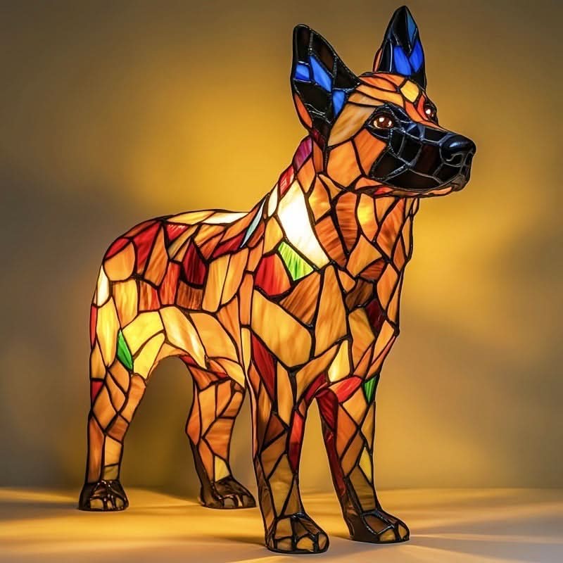 Art Deco Stained Glass Table Lamp