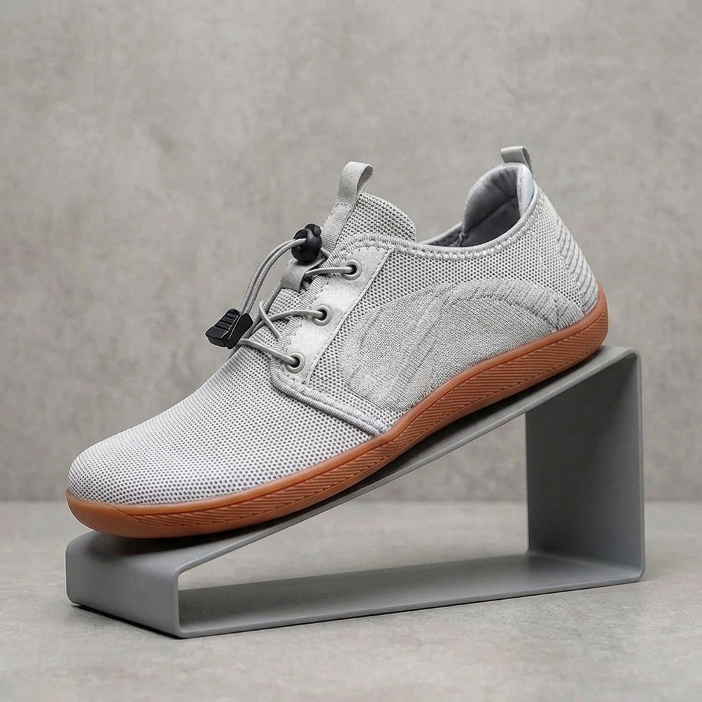Elevated Minimalist Knit Low-Top Sneaker with Flexible Sole and Toggle Closure
