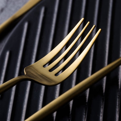 Matte Gold Flatware Set