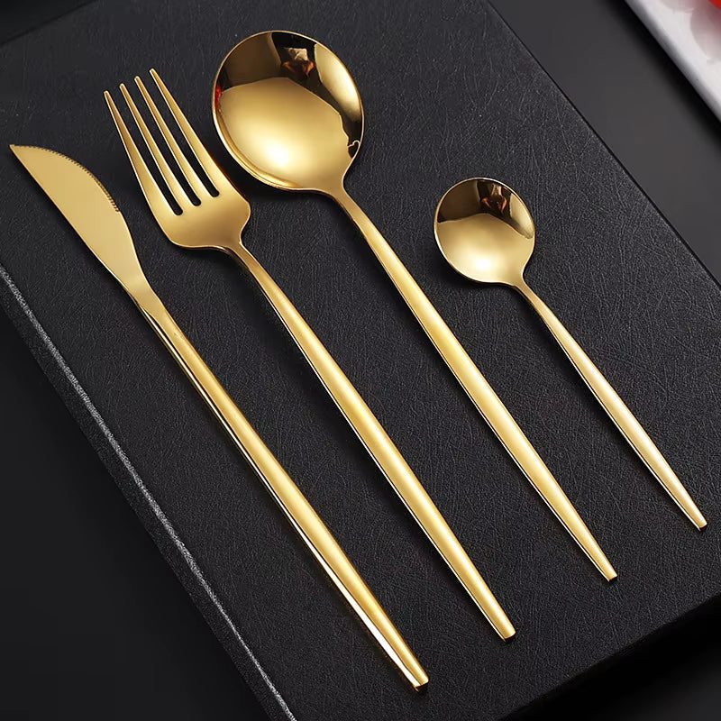 Matte Gold Flatware Set