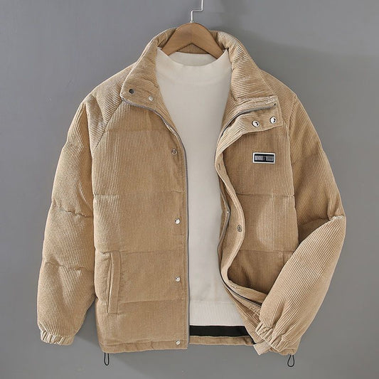 Sebastian Relaxed Fit Puffer Jacket | Quilted Stand Collar Jacket