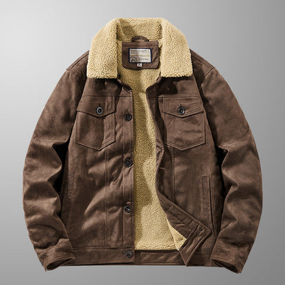 Luke  Regular Fit Sherpa Jacket | Collared Button Front Sherpa Jacket