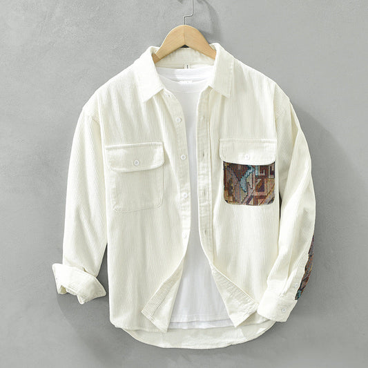 Samuel Corduroy Relaxed Fit Shirt | Collared Long Sleeve Shirt