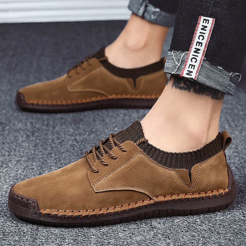 Oliver Comfort Fit Low-Top Moc-Toe Shoes | Lace-Up Solid Moc-Toe Shoes
