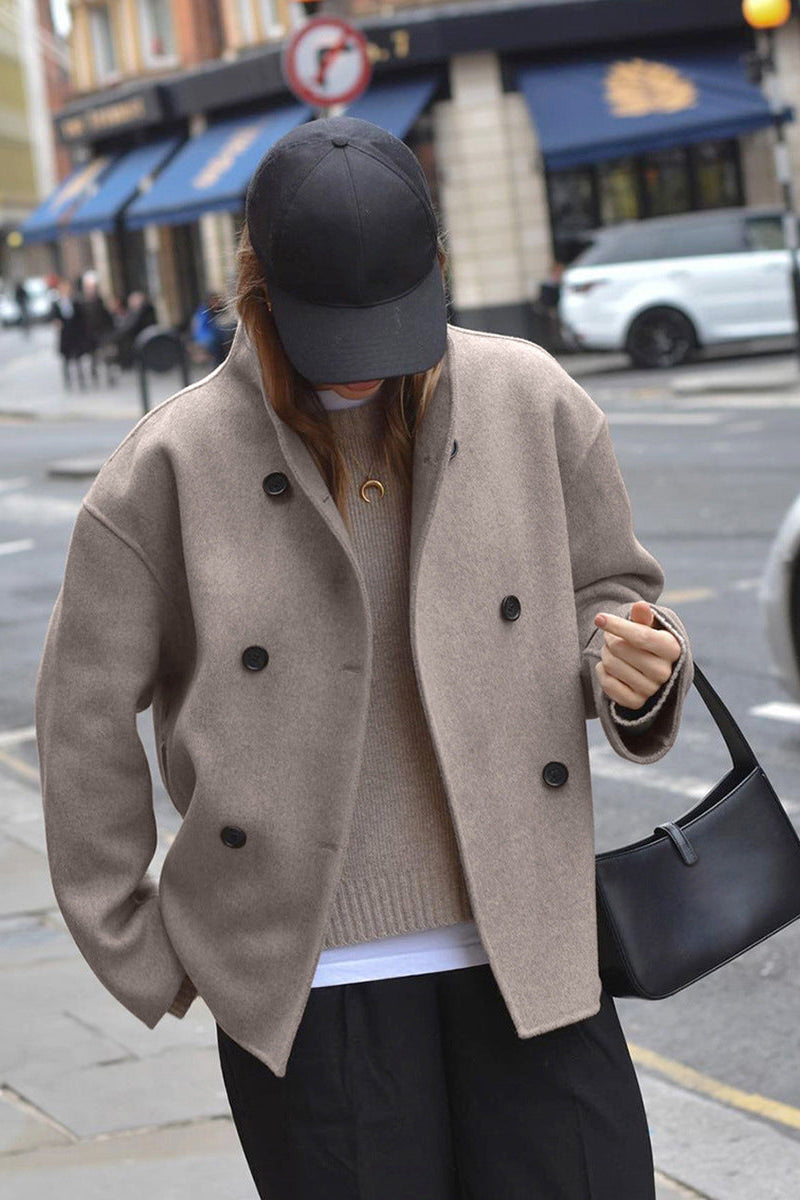 CLASSIBEA – Timeless Short Wool Jacket for Women in Refined Beige – Arlezo