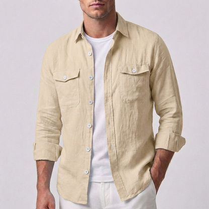 Lincoln Relaxed Button-Down Shirt with Chest Pockets