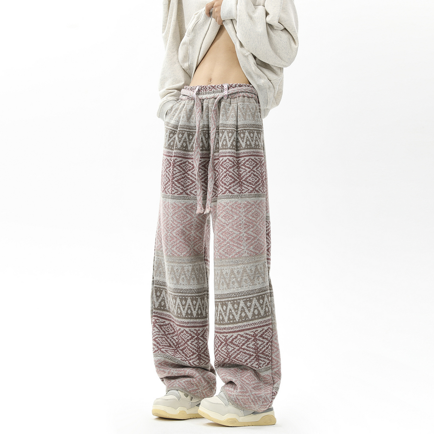 Timothy Aztec Joggers | Relaxed-Fit Wide-Leg Joggers with Traditional Aztec Print