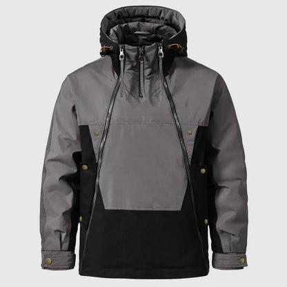 Theodore Color-Block Relaxed Fit Anorak Jacket | Hooded Padded Jacket