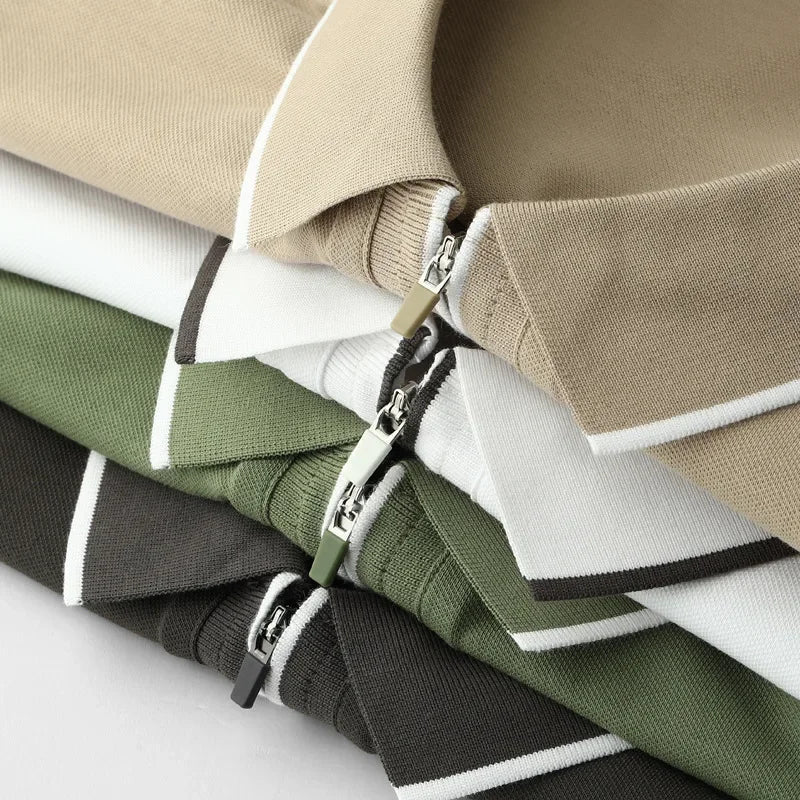 Meza Zip-Up Polo